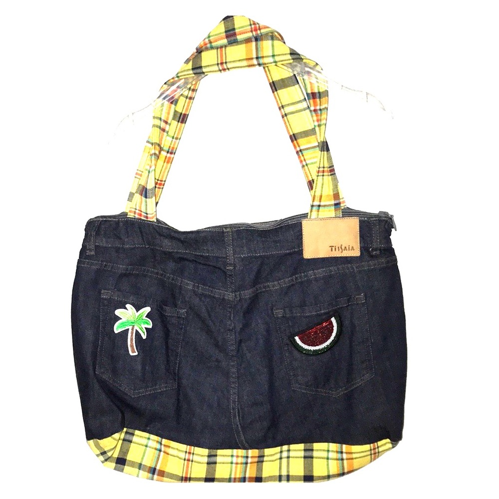 TISSIA: Blue Jean Handbag